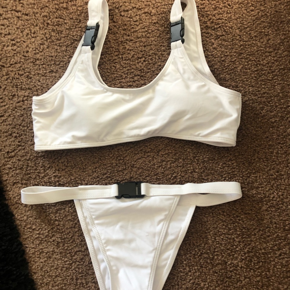 White Buckle Bikini